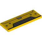 LEGO Yellow Tile 2 x 6 with Vehicle Grille with Silver and Gray (69729 / 103236)