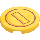 LEGO Yellow Tile 3 x 3 Round with "1" / Key Slot (67095 / 103795)