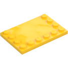 LEGO Žlutá Dlaždice 4 x 6 s Cvočky na 3 Edges (6180)