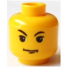 LEGO Yellow Tom Riddle with Slytherin Outfit Head (Safety Stud) (3626)
