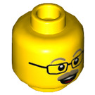 LEGO Yellow Top Hat Tom Minifigure Head (Recessed Solid Stud) (3626 / 79239)