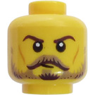 LEGO Yellow Tournament Knight Head (Recessed Solid Stud) (3626)