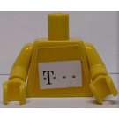 LEGO Geel Town Torso met '.T...' (Telekom) Sticker (973)