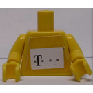 LEGO Jaune Town Torse avec '.T...' (Telekom) Autocollant (973)