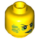 LEGO Yellow Toxikita Minifigure Minifigure Head (Recessed Solid Stud) (3626 / 18292)