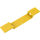 LEGO Keltainen Junan alusta 6 x 34 Split-Level pohjaputkilla ja 1 reikä molemmissa päissä (2972)