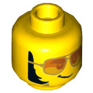 LEGO Gelb Treten Octane Minifigure Kopf (Einbau-Vollbolzen) (3626 / 66254)