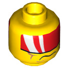 LEGO Gelb Tremor Minifigure Kopf (Einbau-Vollbolzen) (3626 / 18207)