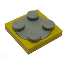 LEGO Turntable 2 x 2 Plate with Light Gray Top (74340)