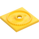 LEGO Amarillo Placa giratoria 4 x 4 Plano Cuadrado Base (61485)