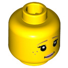 LEGO Yellow Unicorn Girl Minifigure Head (Safety Stud) (3626 / 19146)