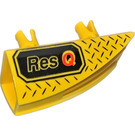 LEGO Amarillo Vehículo Lado Flaring Intake 1 x 4 con 'Res-Q' (Derecha) (30647 / 40593)