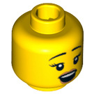 LEGO Gelb Viking Woman Kopf (Sicherheitsbolzen) (3626 / 10004)