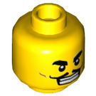 LEGO Jaune Wallop Minifigurine Tête (Montant solide encastré) (3626 / 77778)