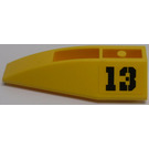LEGO Yellow Wedge 2 x 6 Double Inverted Right with Black Number 13 Sticker (41764)