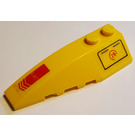 LEGO Yellow Wedge 2 x 6 Double Left with 'EJECT' Sticker (41748)