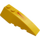 LEGO Gelb Keil 2 x 6 Doppelt Recht mit Naboo Checkmark (Recht) V1 Aufkleber (41747)