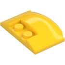 LEGO Geel Wig 3 x 4 x 0.7 met Recess (93604)