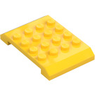 LEGO Amarillo Cuña 4 x 6 x 0.7 Doble (32739)