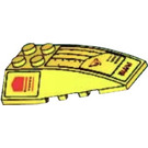 LEGO Yellow Wedge 6 x 4 Triple Curved with Electricity Danger Sign and 'POWER' Sticker (43712)