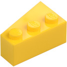 LEGO Yellow Wedge Brick 3 x 2 Right (6564)