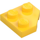 LEGO Keltainen Kiila Levy 2 x 2 Cut Kulma (26601)