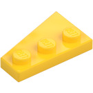 LEGO Keltainen Kiila Levy 2 x 3 Siipi Oikein  (43722)