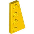 LEGO Geel Wig Plaat 2 x 4 Vleugel Rechtsaf (41769)