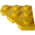 LEGO Keltainen Kiila Levy 3 x 3 Kulma (2450)