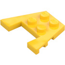 LEGO Giallo Cuneo Piastra 3 x 4 con intagli per bottoncini (28842 / 48183)