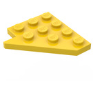 LEGO Jaune Coin assiette 4 x 4 Aile Droite (3935)