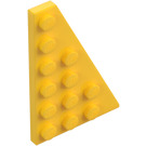 LEGO Jaune Pièce de monnaie assiette 4 x 6 Aile Droite (48205)