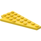 LEGO Yellow Wedge Plate 4 x 8 Wing Right with Underside Stud Notch (3934)