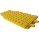 LEGO Жълто Клин Плоча 6 x 12 x 1 с 2 Rotatable Карфици (42607 / 43060)