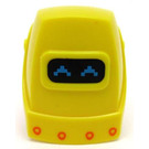 LEGO Yellow Welding Helmet with Pixelated Eyes with Rivets