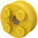 LEGO Yellow Wheel Rim 10 x 17.4 with 4 Studs and Technic Peghole (6248)