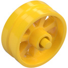 LEGO Yellow Wheel Rim Ø14.6 x 6 with Spokes and Stub Axles (50862)