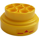 LEGO Yellow Wheel Rim with Naboo Lines and Triangle Design (Both Sides) Sticker Ø31.4 x 16 (60208)