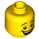 LEGO Yellow 'Where are my pants?' Guy Minifigure Head (Safety Stud) (3626 / 15907)