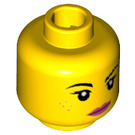 LEGO Yellow Wild West Wyldstyle Minifigure Head (Recessed Solid Stud) (3626 / 15895)