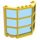 LEGO Gelb Fenster Bay 3 x 8 x 6 mit Transparent Dark Blau Glas (30185)