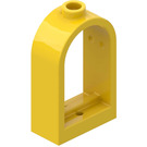 LEGO Yellow Window Frame 1 x 2 x 2.7 with Rounded Top (30044)