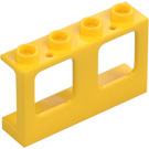 LEGO Geel Raamkozijn 1 x 4 x 2 met holle noppen (61345)