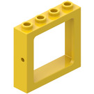 LEGO Amarillo Marco de ventana 1 x 4 x 3 Espigas huecas (4033)