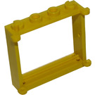 LEGO Gul Vinduesramme 1 x 4 x 3 med Shutter Tabs (3853)