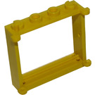 LEGO Gelb Fenster Rahmen 1 x 4 x 3 mit Shutter Tabs (3853)