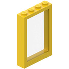 LEGO Jaune Fenêtre Cadre 1 x 4 x 5 avec Fixed Verre