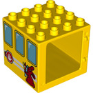 LEGO Yellow Window Frame 4 x 4 x 3 with Rabbit and Windows (18857 / 20715)