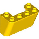 LEGO Geel Voorruit 2 x 4 x 2 Omgekeerd (4284)
