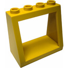 LEGO Giallo Parabrezza 2 x 4 x 3 con bottoncini pieni incassati (2352)